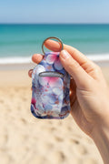 Sunscreen holder~blue and blue floral