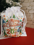 Christmas satin drawstring bag~Merry Christmas 2026
