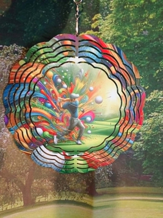 Round wind spinner~Golfing