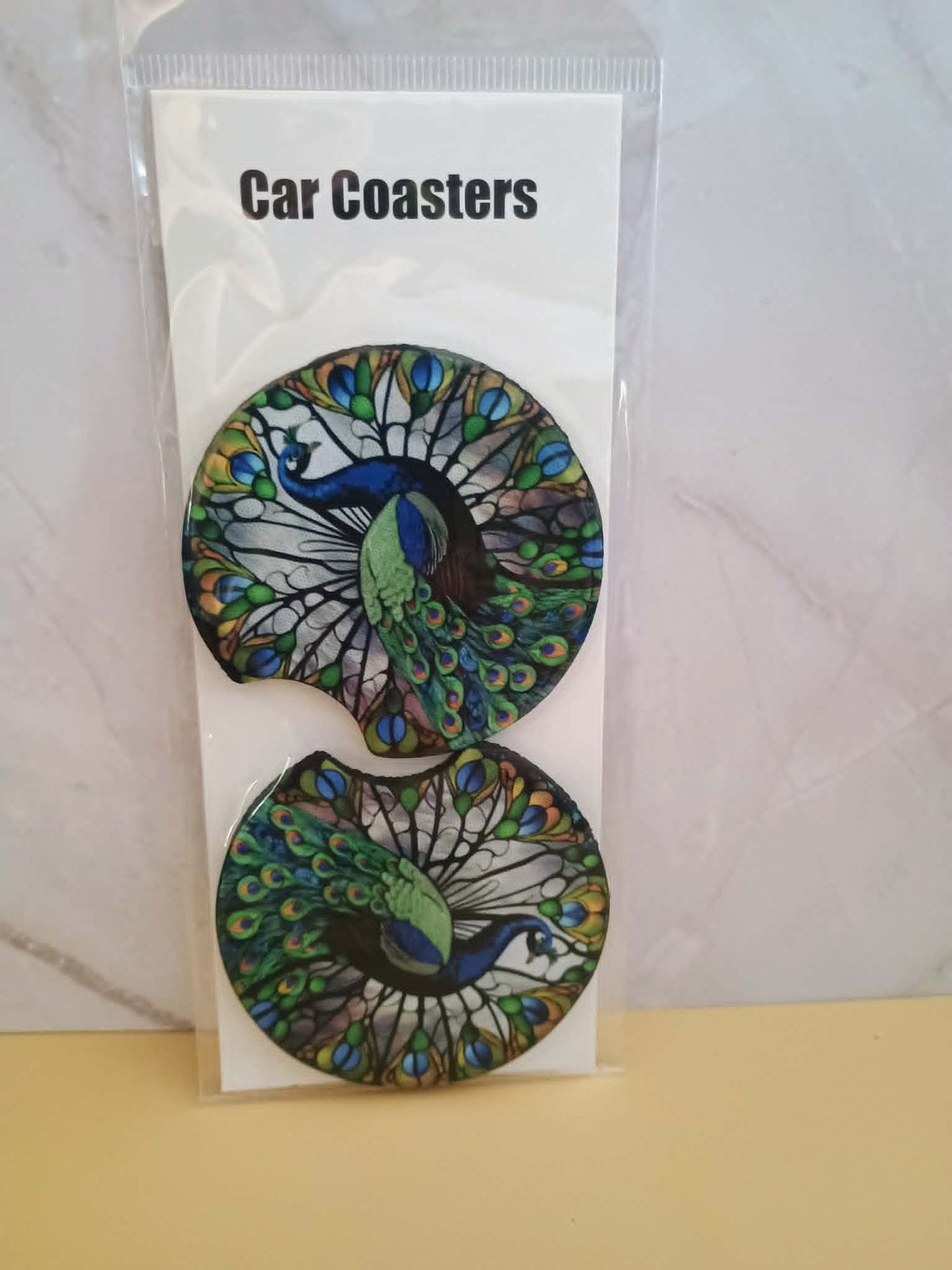 Car coasters~Peacock