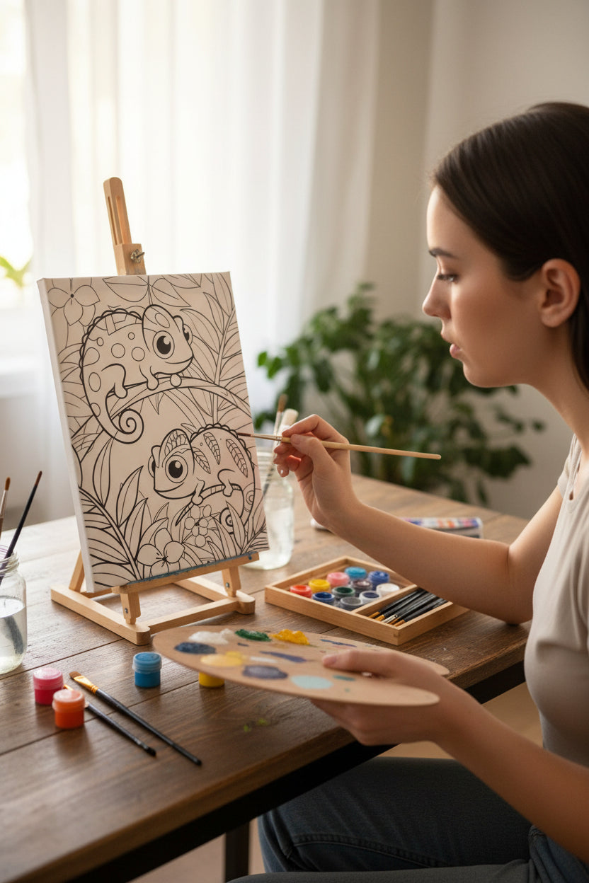 Canvas art kit~8x10~Chameleon