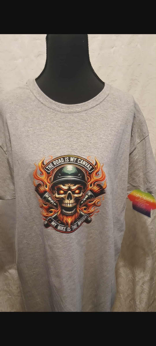 Men's t-shirt large~The road is my canvas