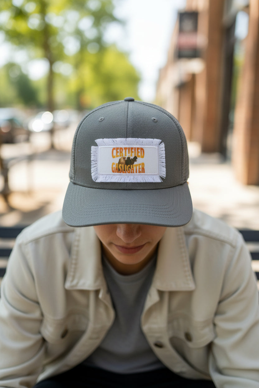 Baseball hat with patch~Certified Gaslighter