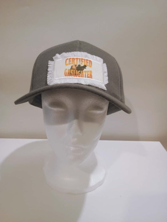 Baseball hat with patch~Certified Gaslighter