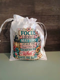 Satin drawstring bag~Focus on what matters, let go of what doesn't help you