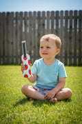 Ice pop sleeve large~white with strawberries