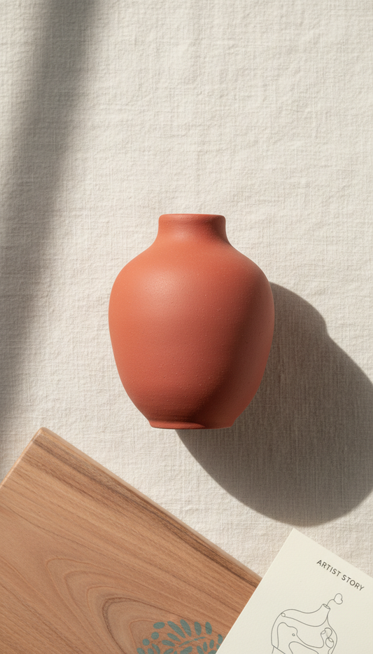 Clay Red Ceramic Vase