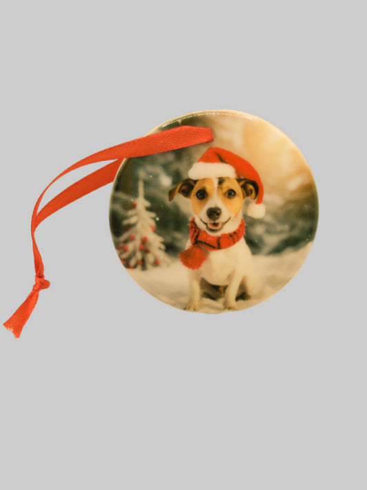Ceramic Christmas ornament~Jack Russell