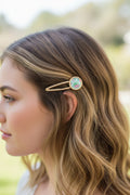 Metal Hair Barrette~watermelon round