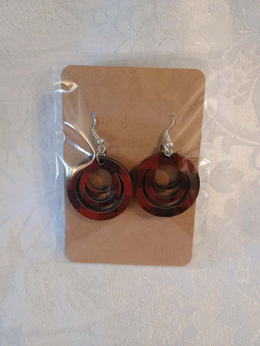 Earrings small~two tone brown