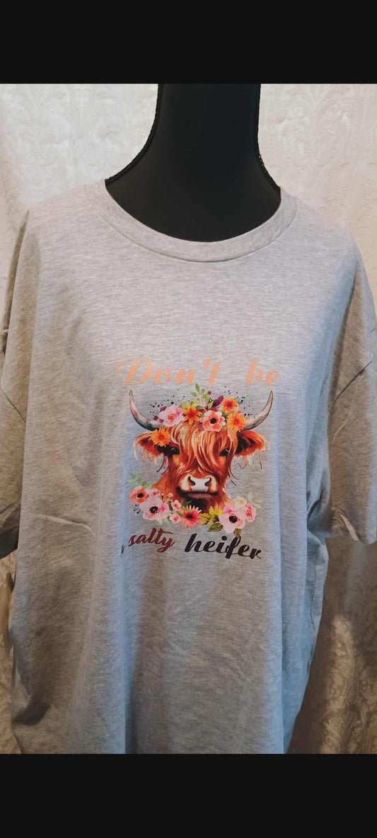 Women's t-shirt 2XL~Don't be a salty heifer