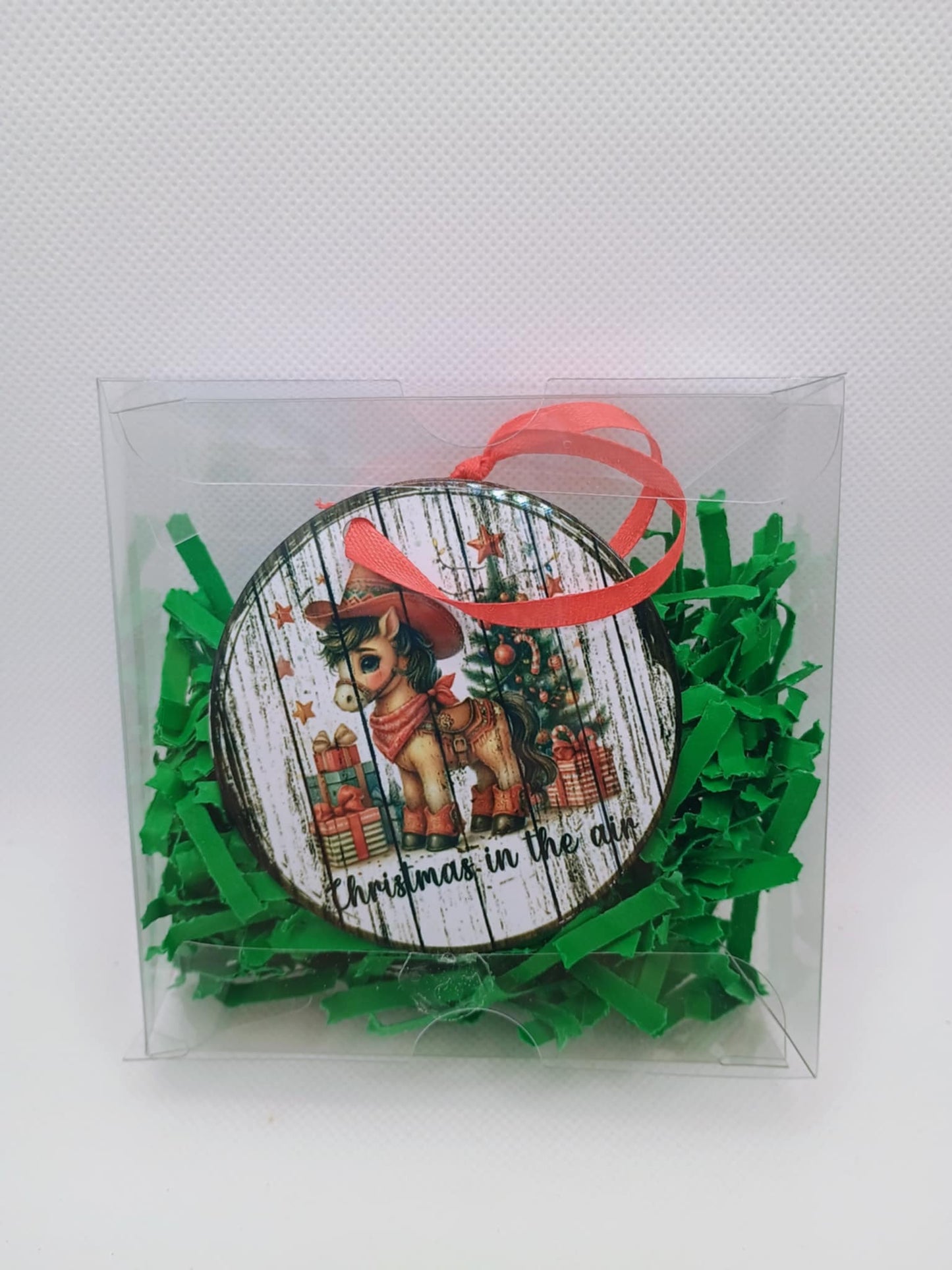 Metal Christmas ornament~Christmas is in the air