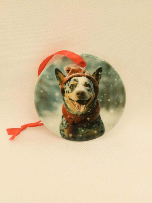 Ceramic Christmas ornament~Australlian cattle dog