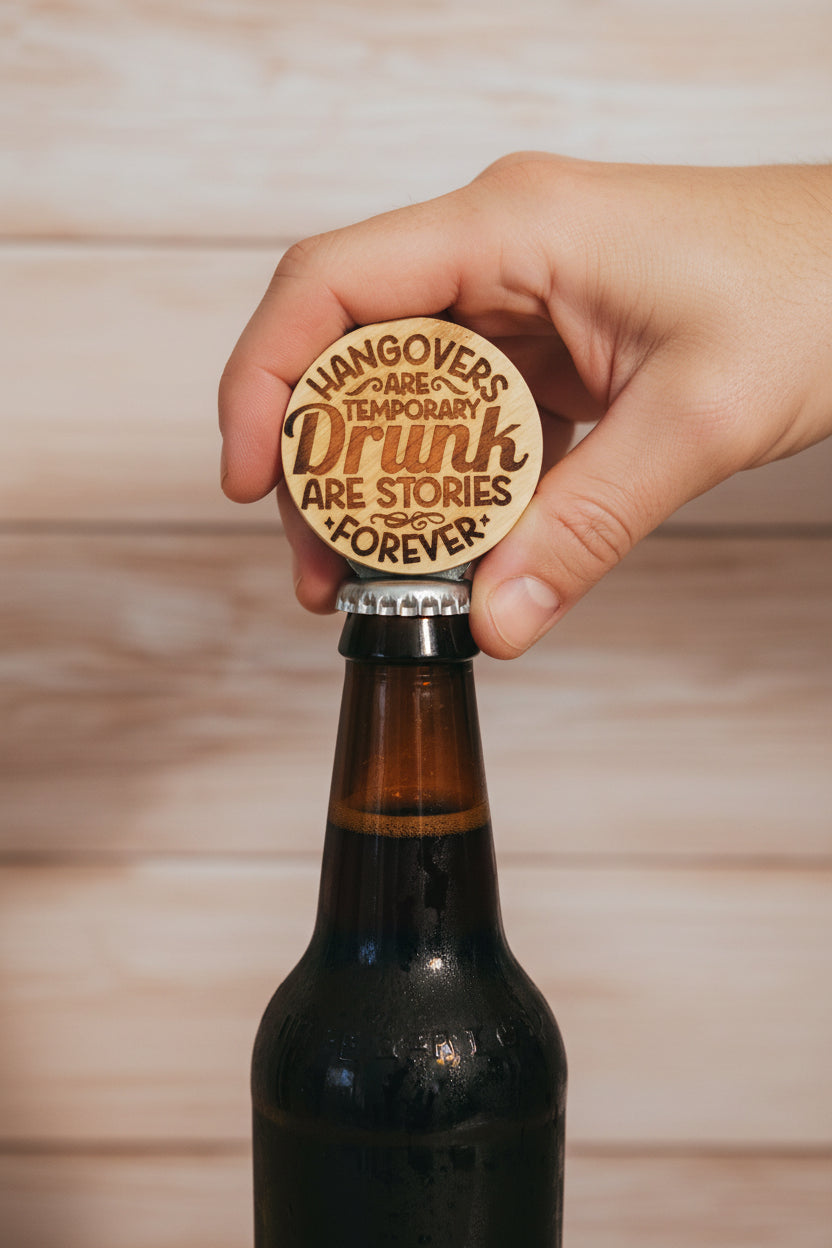 Wooden bottle opener~Hangovers