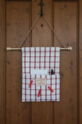 Leave a note door hanging~White with burgundy stripes