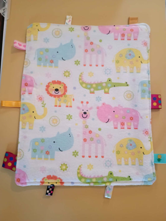Baby taggies blanket~jungle animals