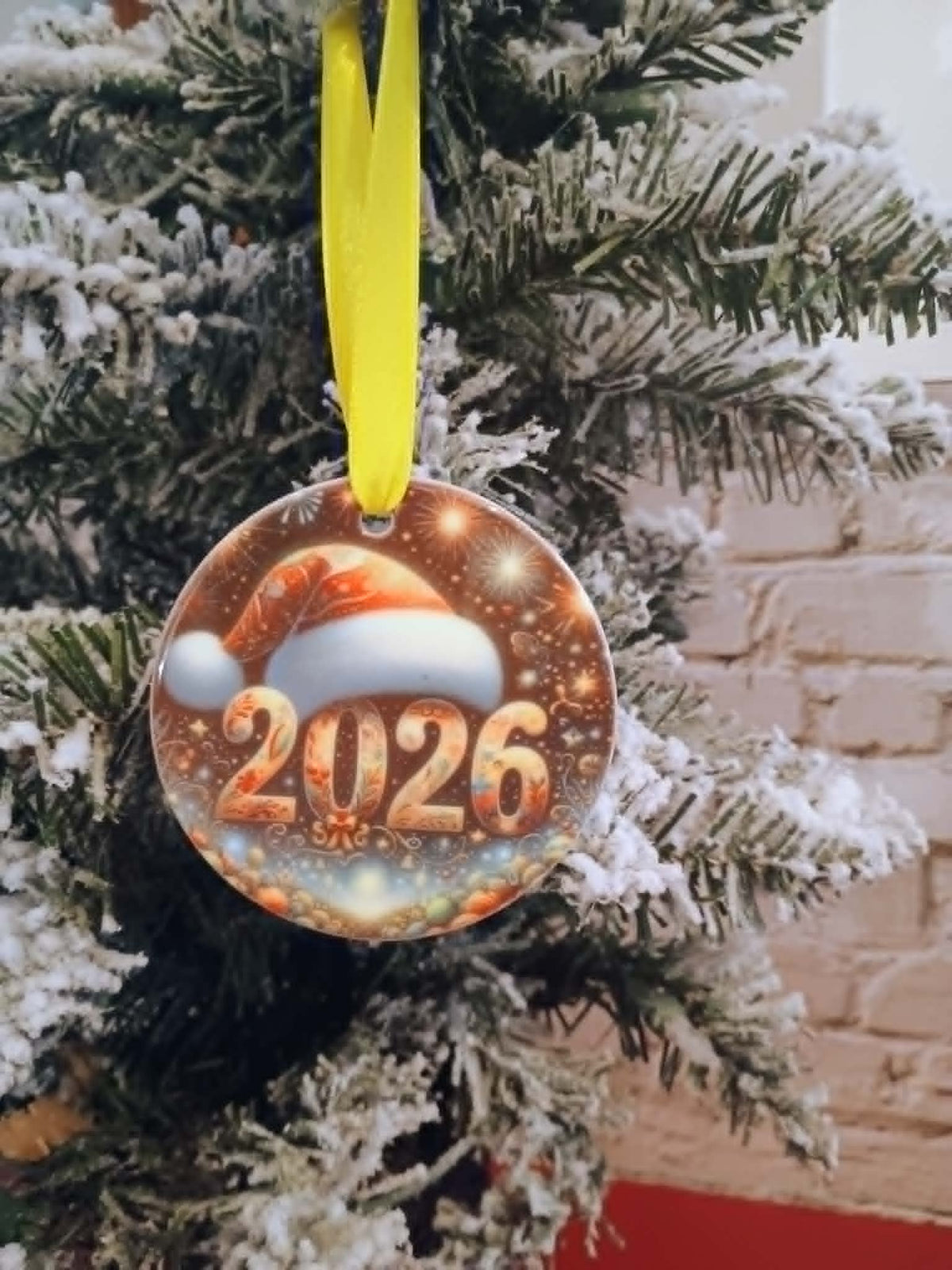 Christmas ornament~Santa Hat 2026, Stars, Christmas bulbs