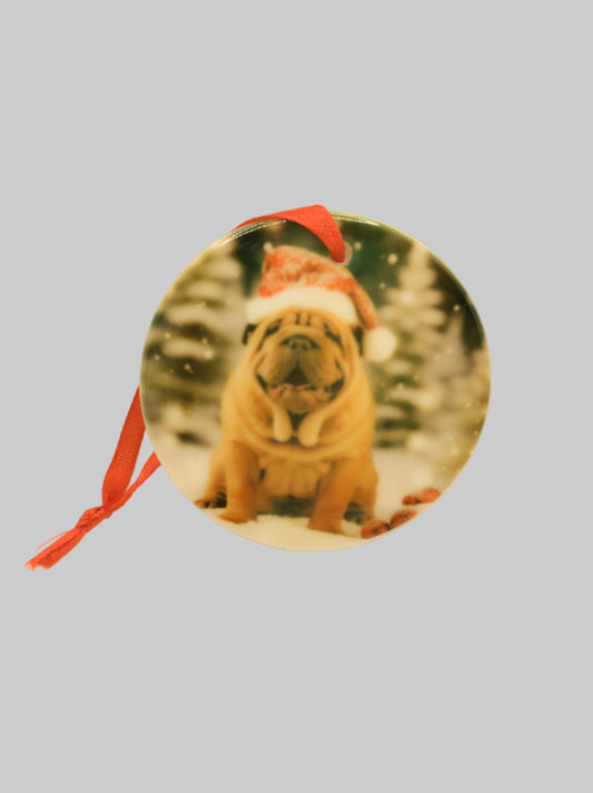 Ceramic Christmas ornament~Shar pei