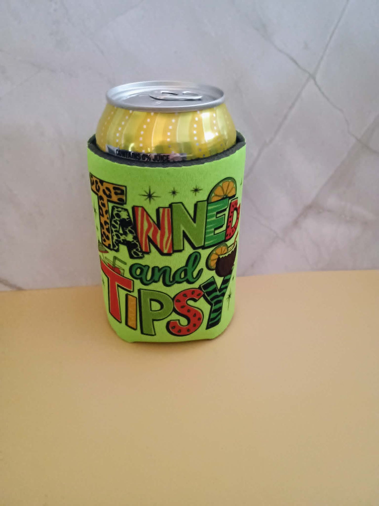 Can koozie~TANNED and TIPSY