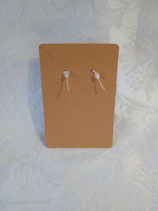 Earrings small~two tone brown