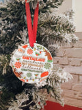 Christmas ornament~Santa Claus, Hot chocolate, Christmas lights