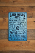 Wall sign~Lake rules