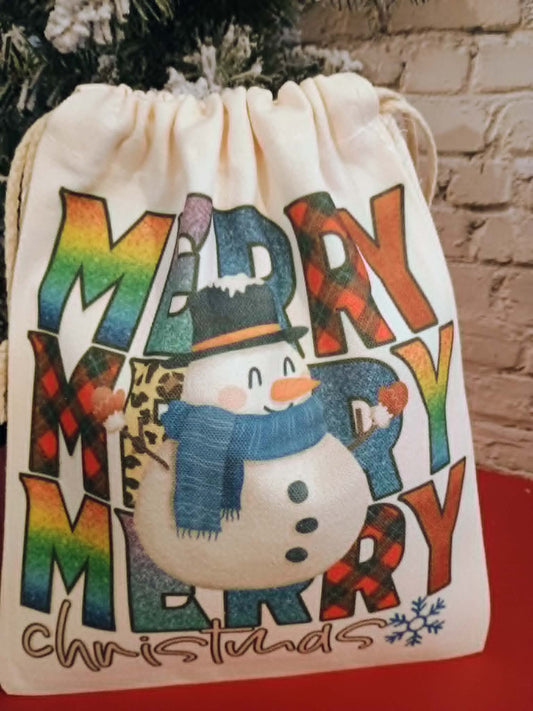 Christmas canvas bag~MERRY, MERRY, MERRY christmas