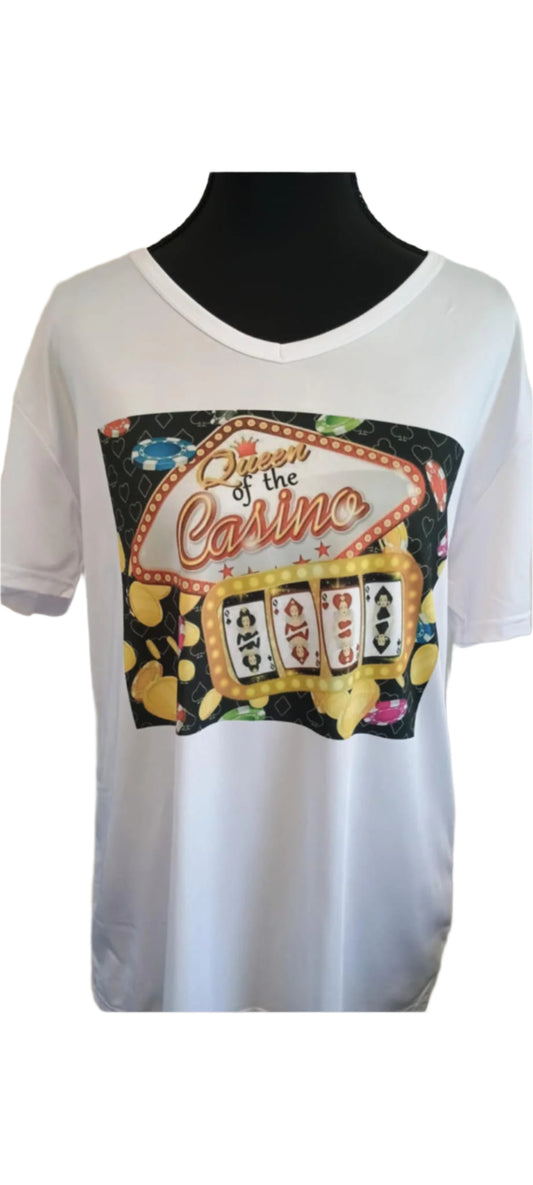 Women's short sleeve shirt XL~casino
