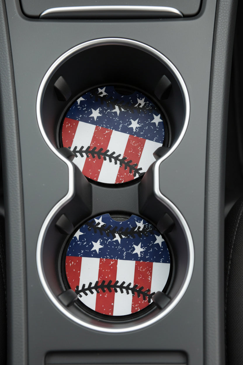 Car coasters~baseball