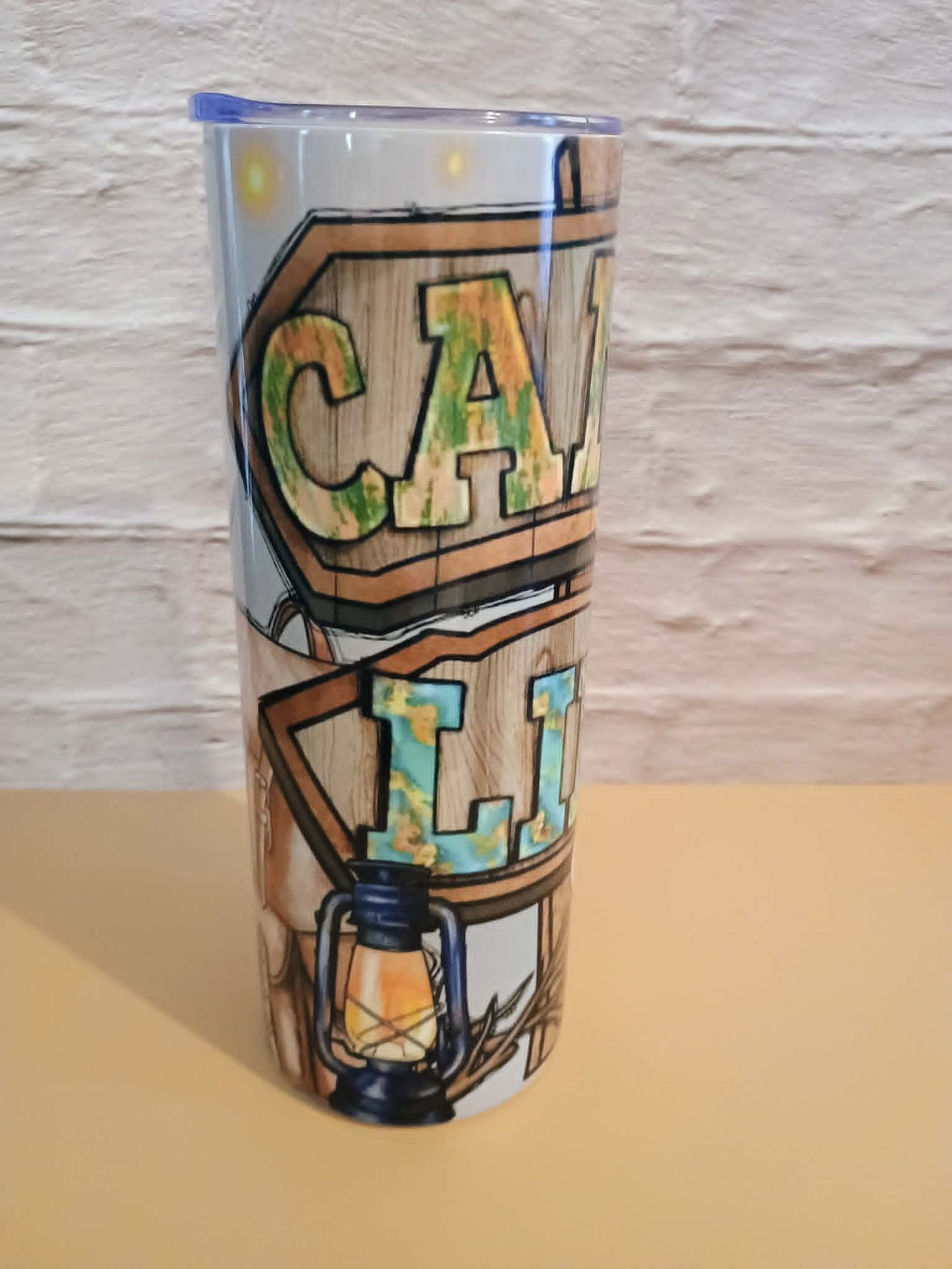 20 oz tumbler~ Camp life