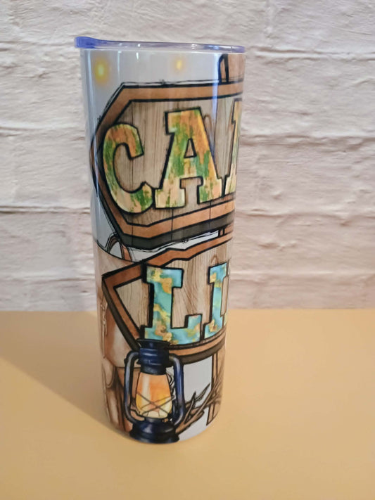 20 oz tumbler~ Camp life