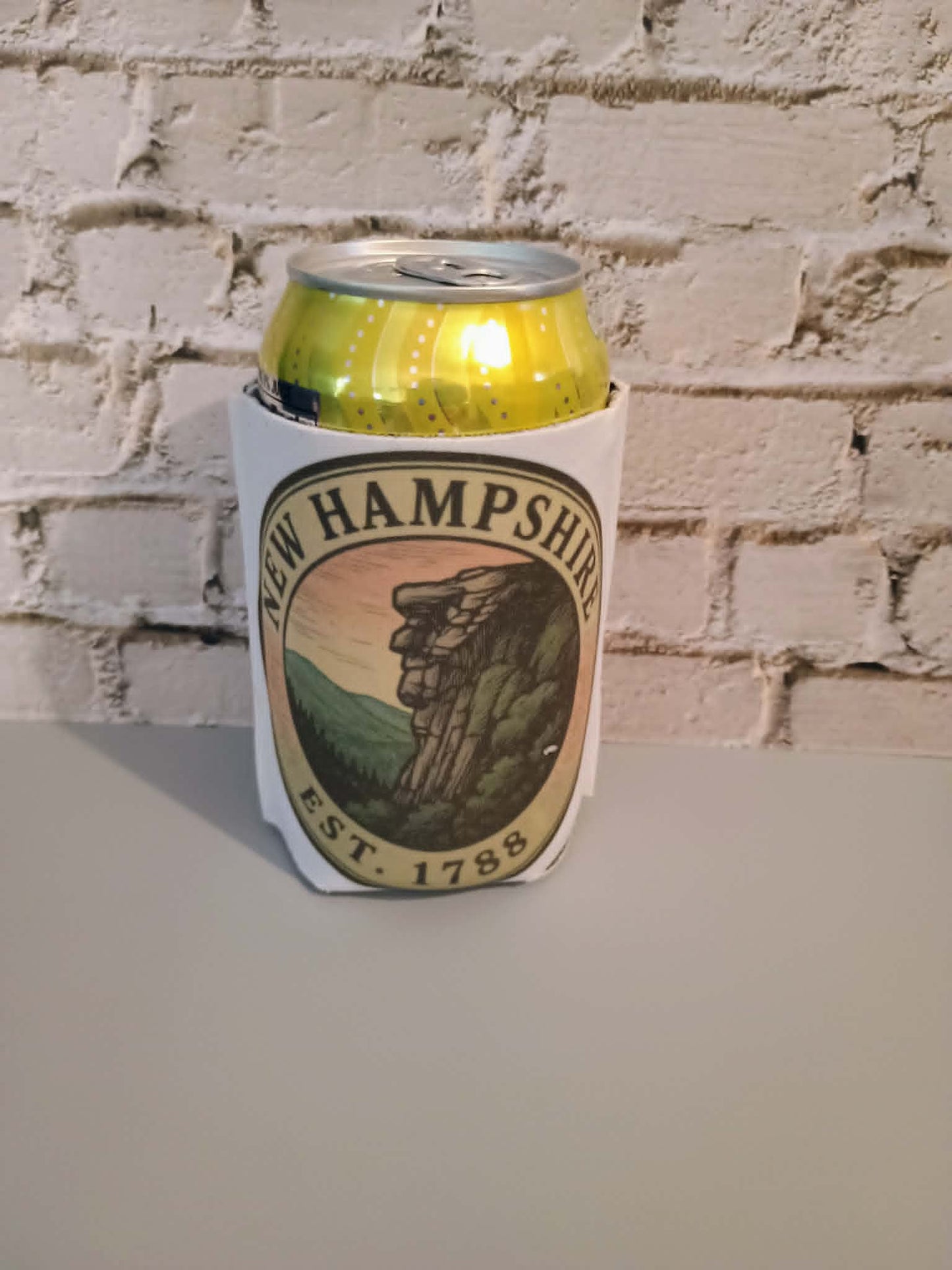 Can koozie~Old man in the mountain
