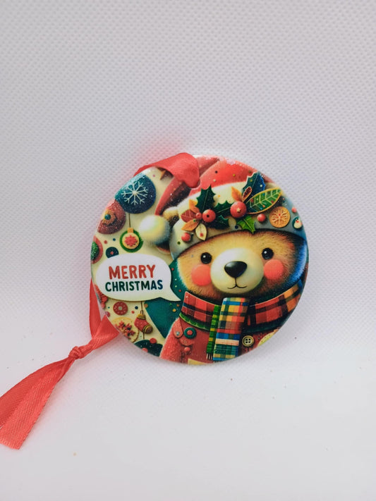 Ceramic Christmas ornament~Teddy bear