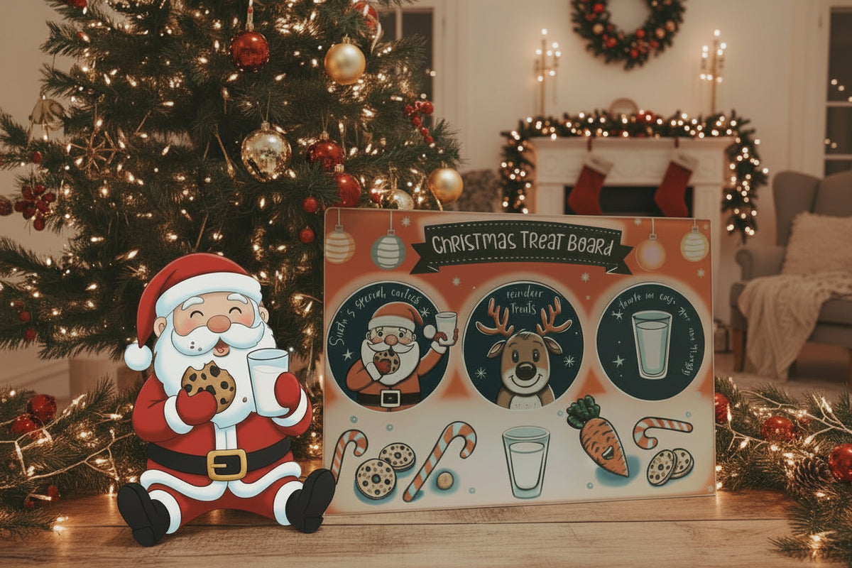 Cookies for Santa tray~Santa, Reindeer