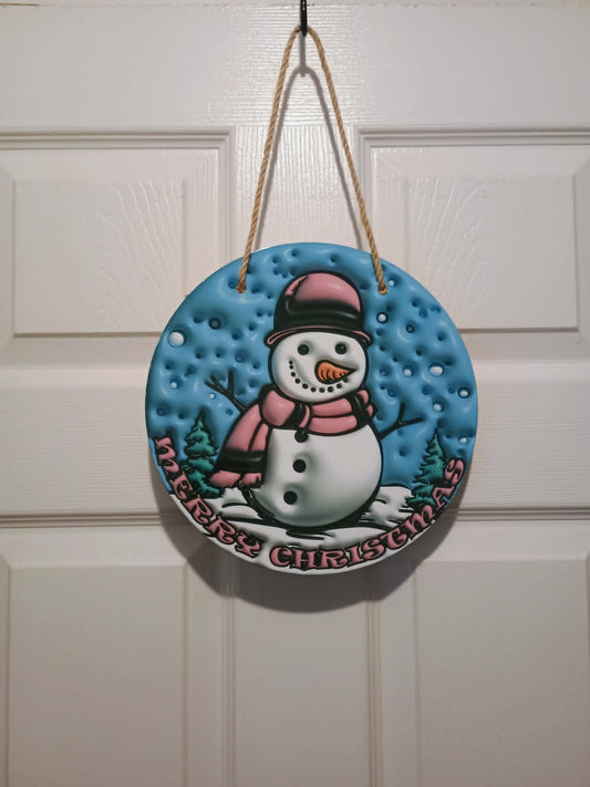 Christmas door sign~Snowman