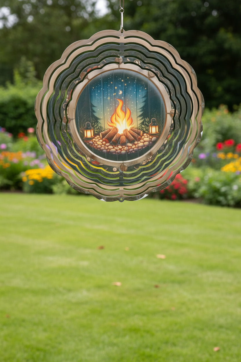 Round wind spinner~Camp fire