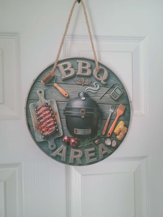 Door sign~BBQ area