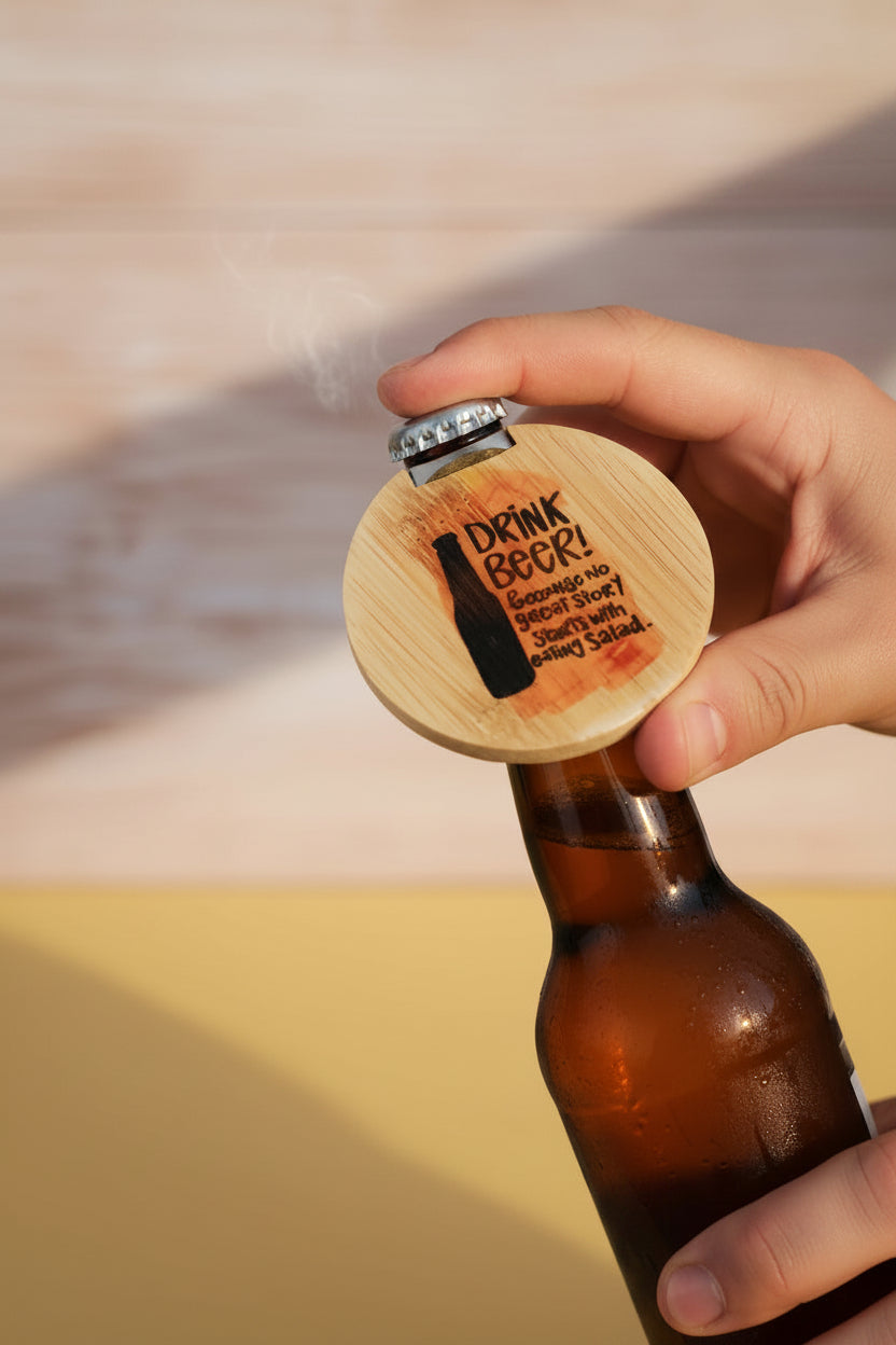 Wooden bottle opener~drink beer