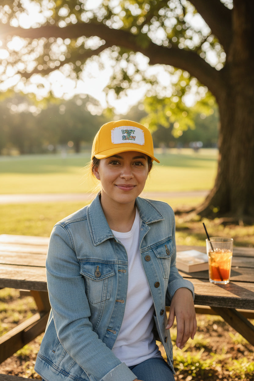 Baseball hat with patch~Don't be salty