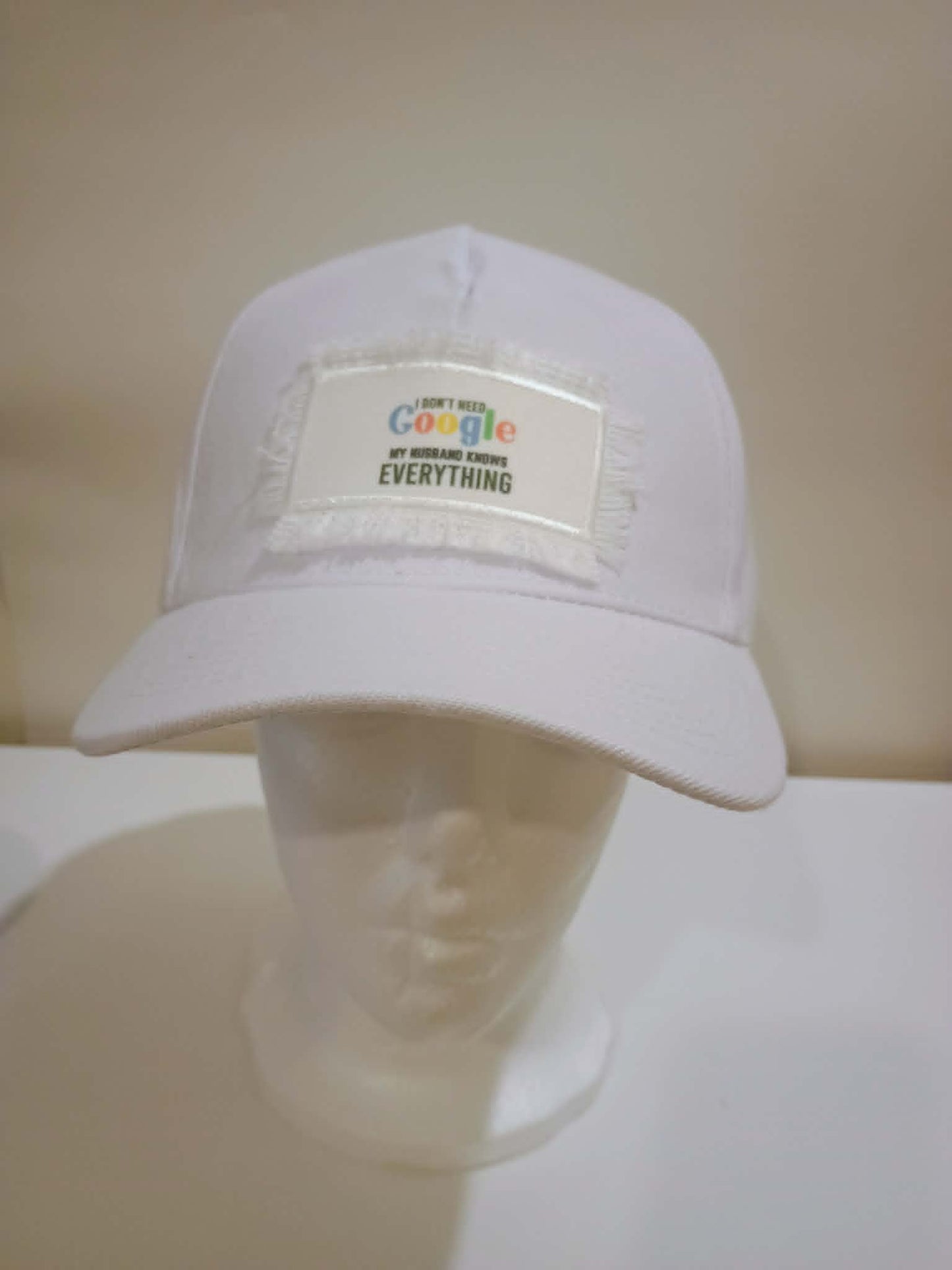 Baseball hat with patch~I don't need google