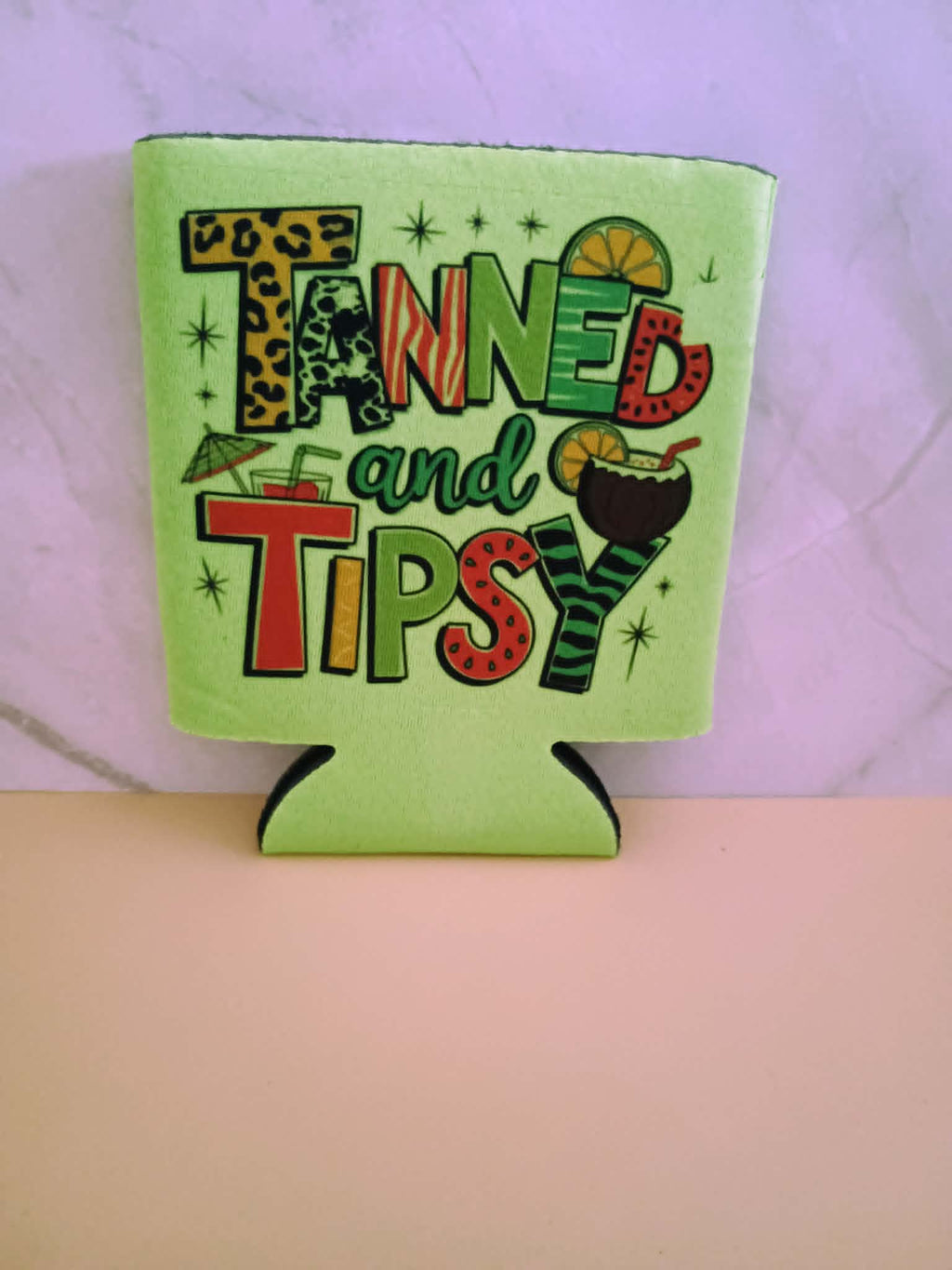 Can koozie~TANNED and TIPSY