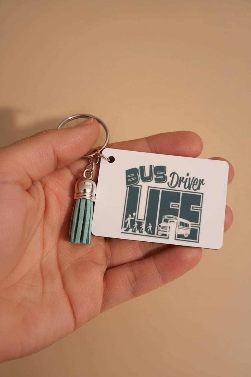 Rectangle keychain~bus driver