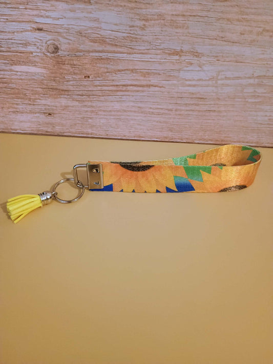 Wristlet keychain~sunflowers