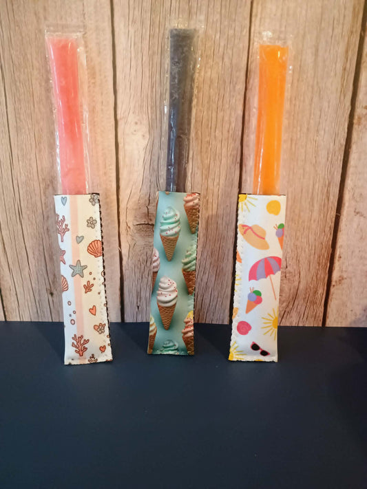 Ice pop sleeve small~seashell, ice cream cone & umbrella