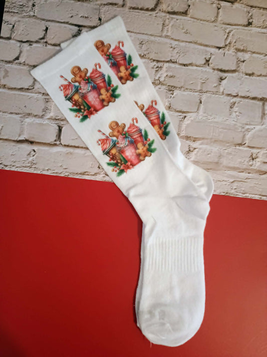 Christmas socks~Athletic Crew~Gingerbread