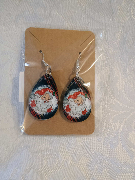 Christmas earrings small~Santa