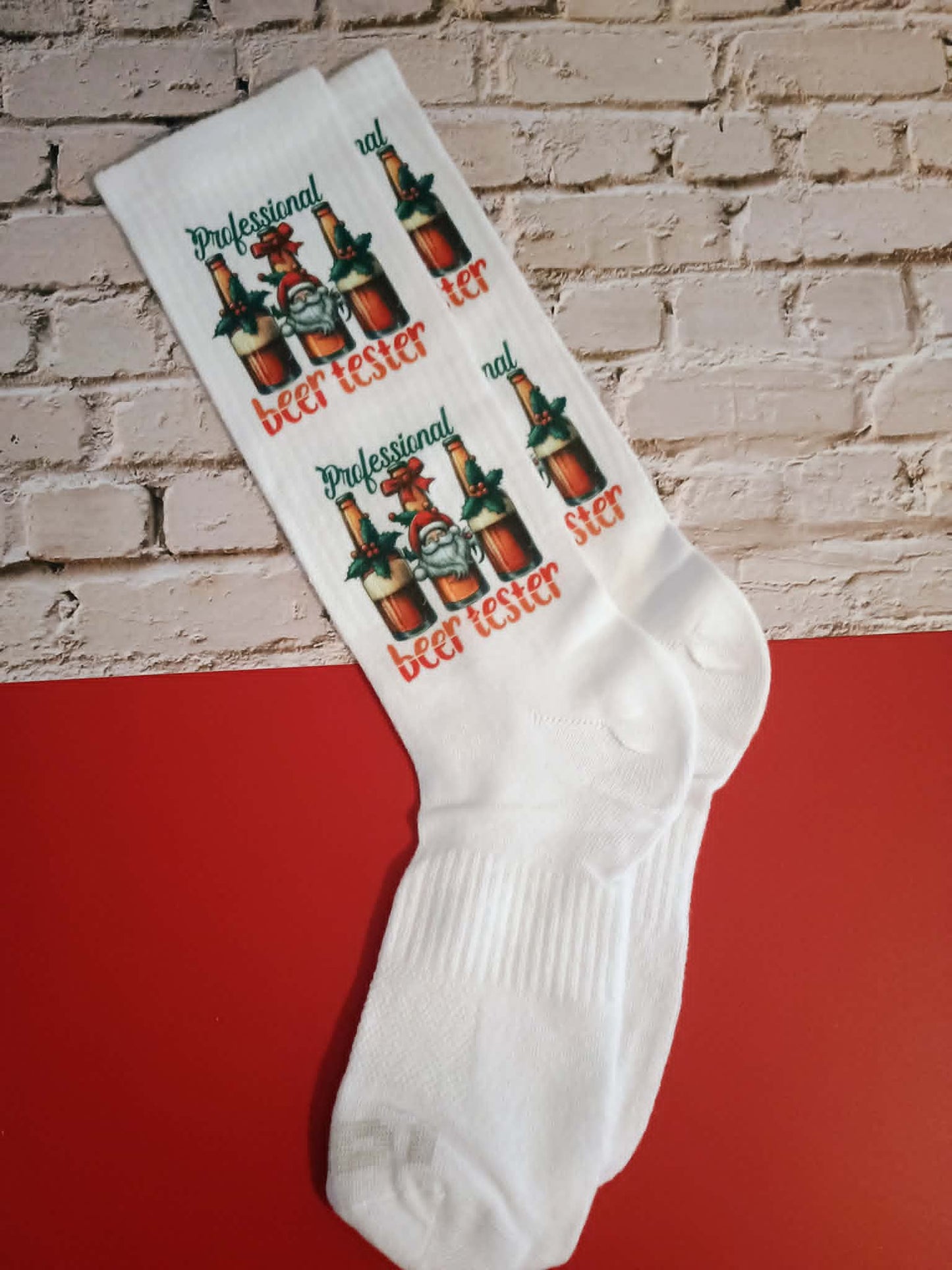 Christmas socks~Athletic Crew~Beer tester