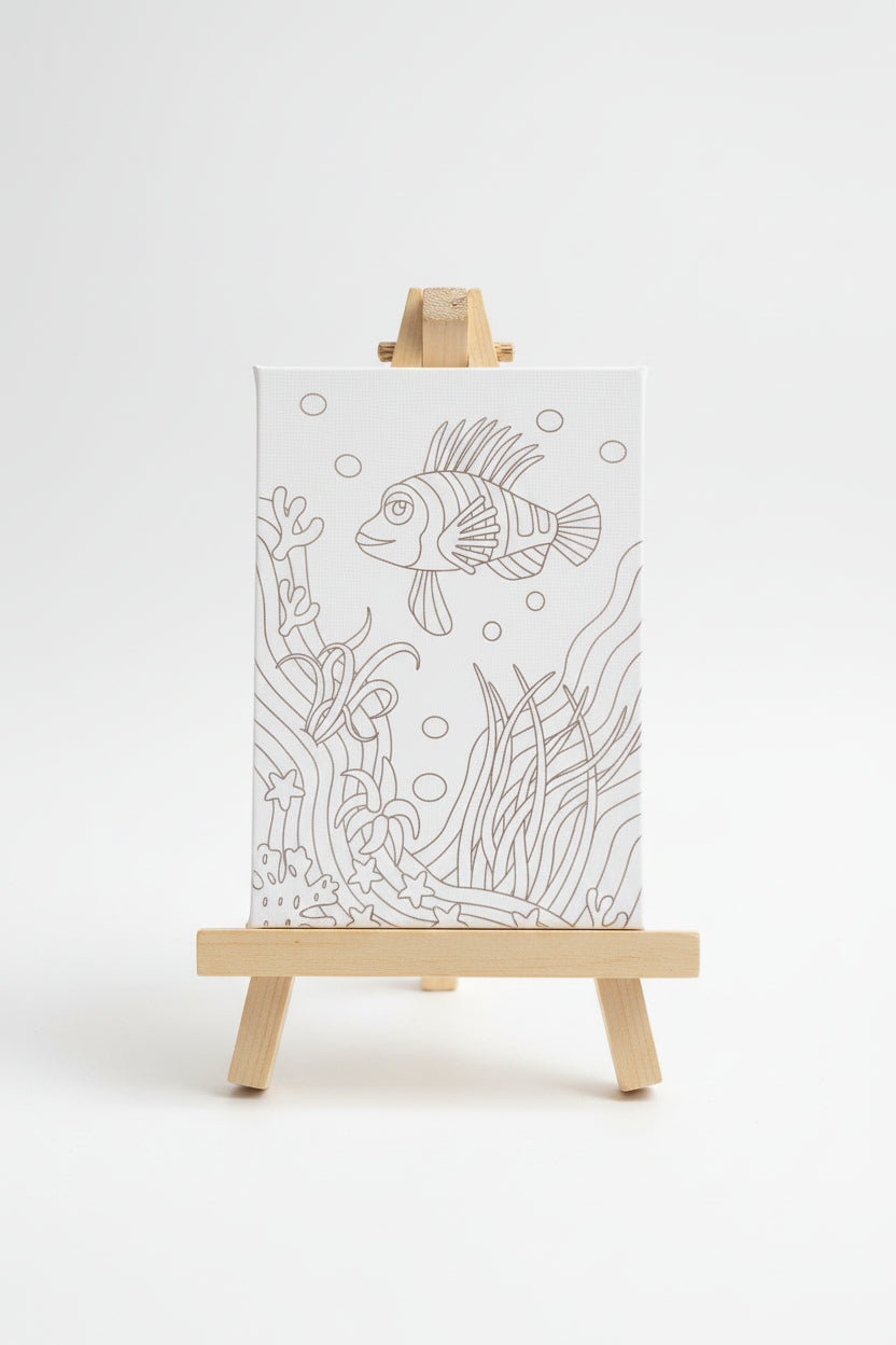 Canvas art kit~5x7~Fish in water