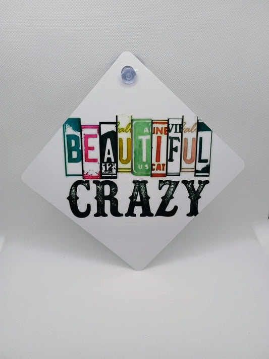 Car window sign~ crazy beautiful