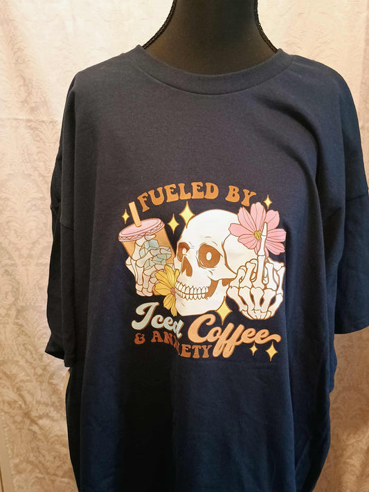 Women's 3xl t-shirt Fueled by coffee